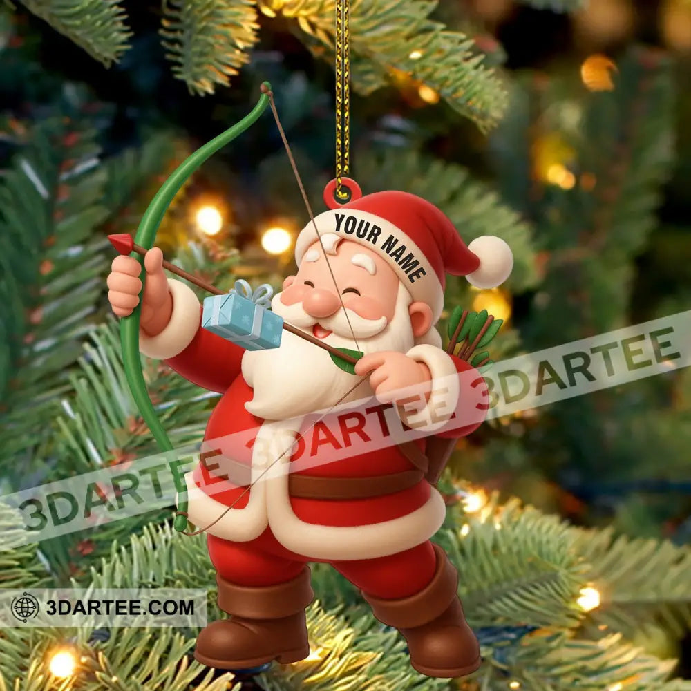 Archery Santa Home Decor Christmas Ornament Personalized Ornament Ornament