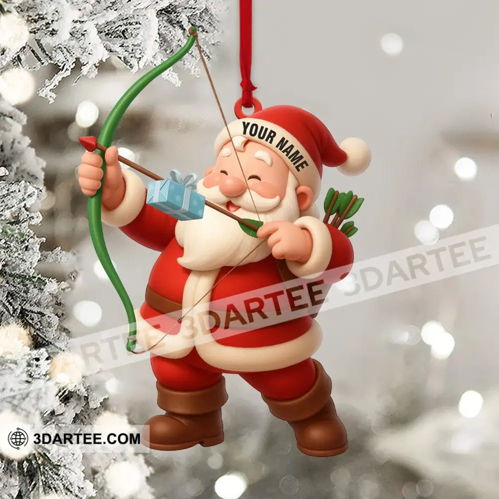 Archery Santa Home Decor Christmas Ornament Personalized Ornament Ornament