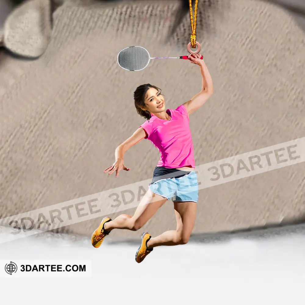 Badminton Player Christmas Home Decor Christmas Ornament Personalized Ornament Ornament