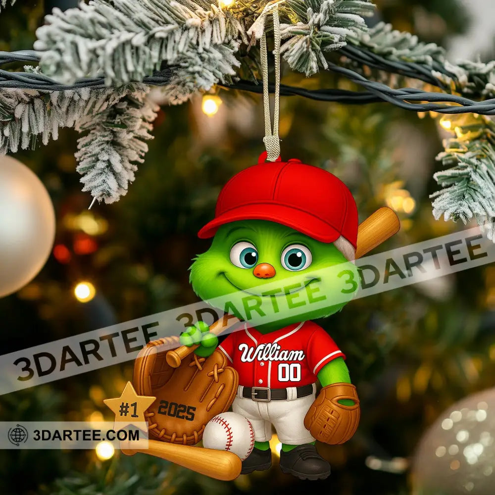 Baseball Home Decor Christmas Ornament Personalized Ornament Ornament