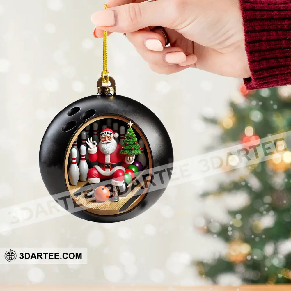 Bowling Ball Christmas Home Decor Christmas Ornament Personalized Ornament 3.54’’ / 1 Ornament Ornament