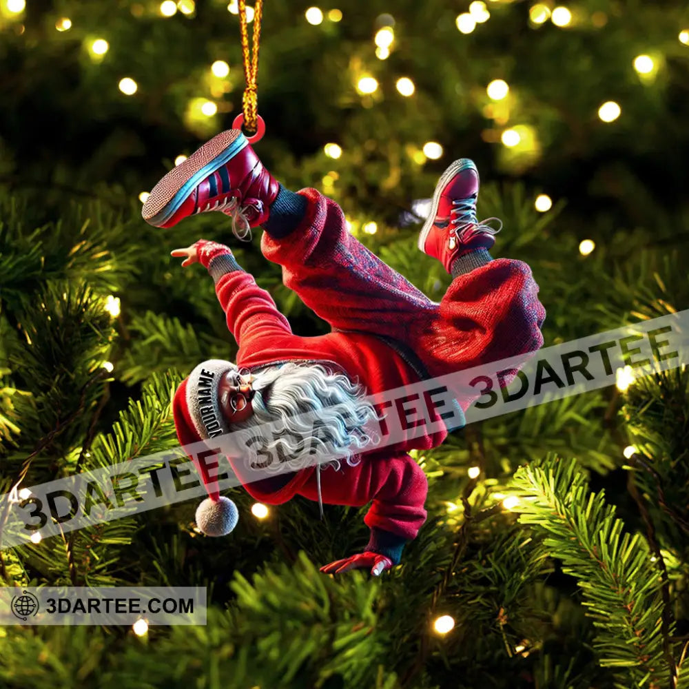 Break Dance Santa Home Decor Christmas Ornament Personalized Ornament Ornament