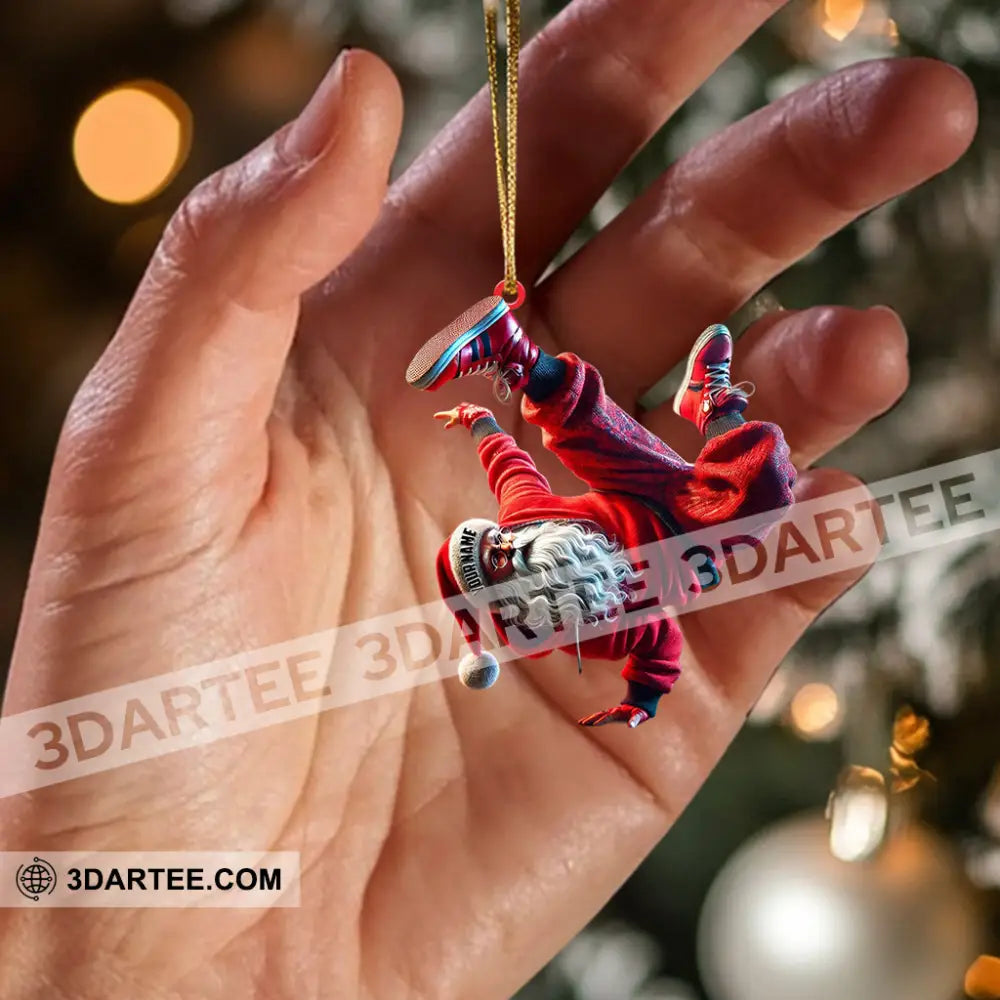 Break Dance Santa Home Decor Christmas Ornament Personalized Ornament Ornament