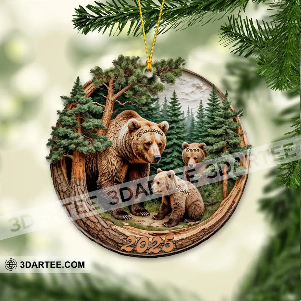 Brown Bears Christmas Home Decor Christmas Ornament Personalized Ornament Ornament