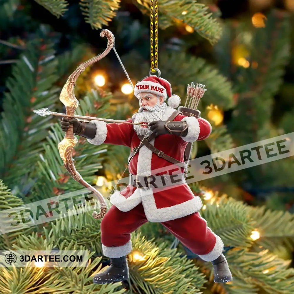 Christmas Archery Santa Home Decor Christmas Ornament Personalized Ornament Ornament