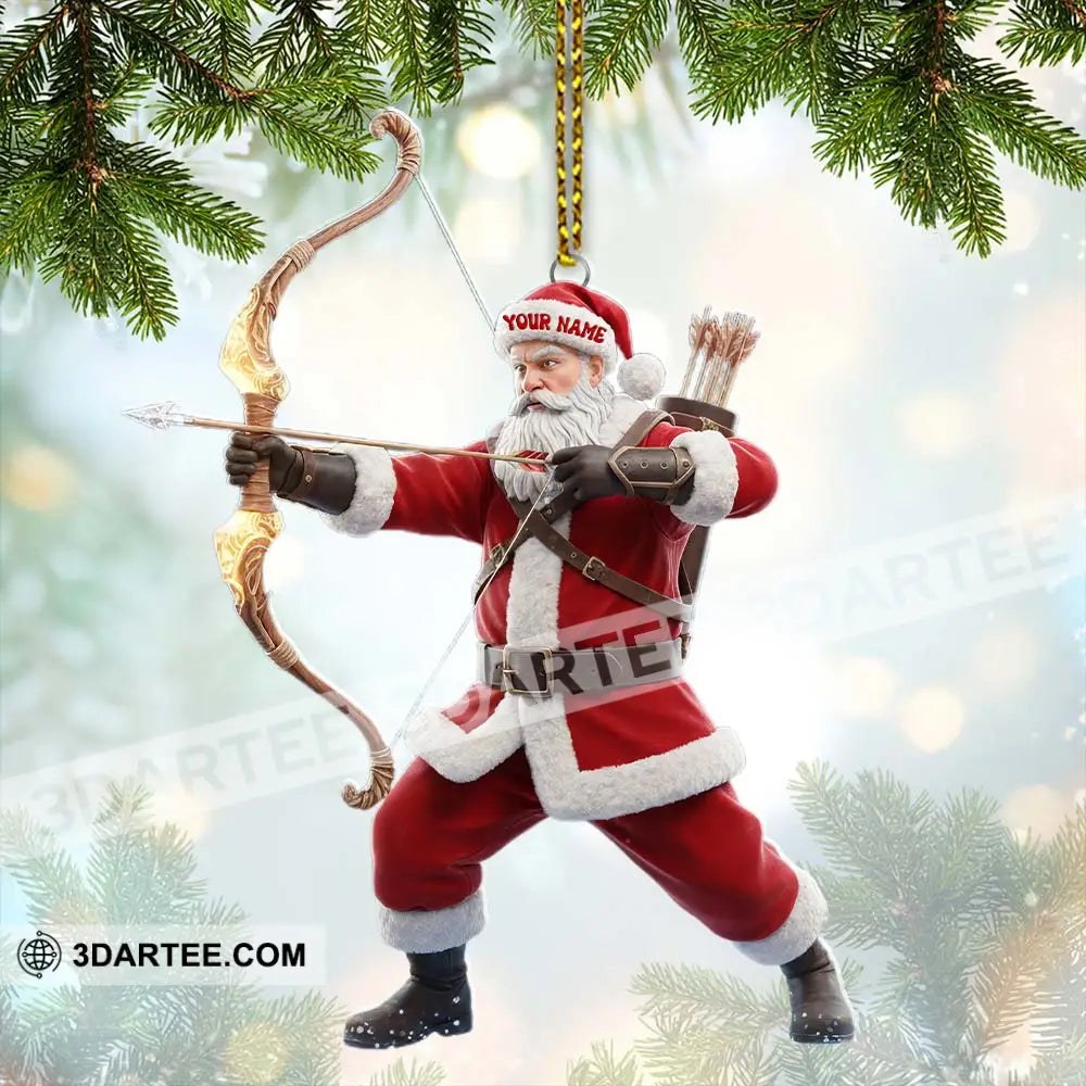 Christmas Archery Santa Home Decor Christmas Ornament Personalized Ornament Ornament