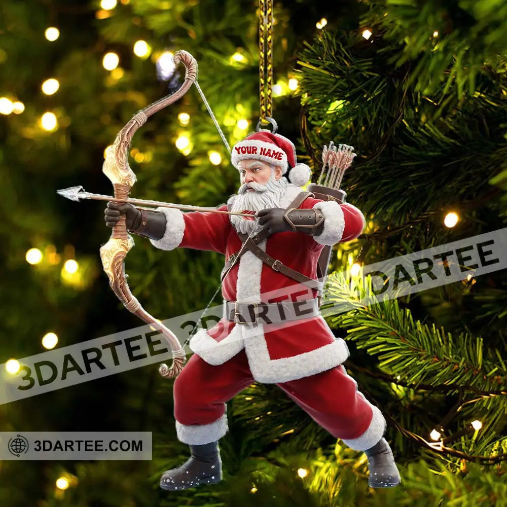 Christmas Archery Santa Home Decor Christmas Ornament Personalized Ornament Ornament