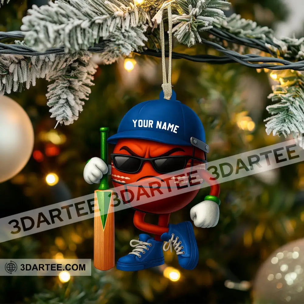Christmas Cricket Ball Home Decor Christmas Ornament Personalized Ornament Ornament