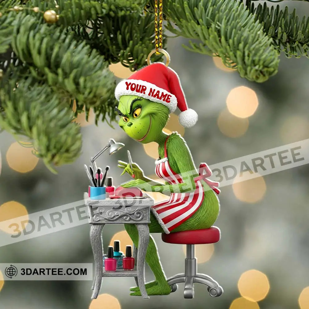 Christmas ELF Nails Artist Home Decor Christmas Ornament Personalized Ornament Ornament