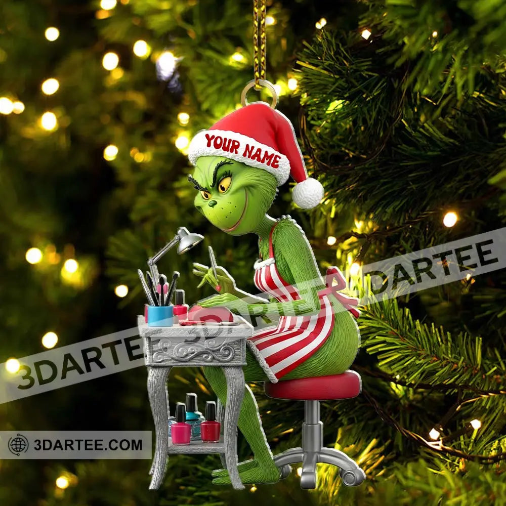 Christmas ELF Nails Artist Home Decor Christmas Ornament Personalized Ornament Ornament