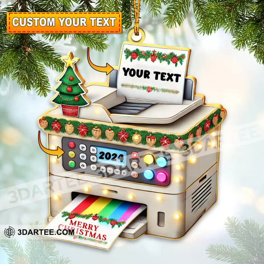 Christmas Fax Machine Home Decor Christmas Ornament Personalized Ornament 3.54’’ / 1 Ornament Ornament