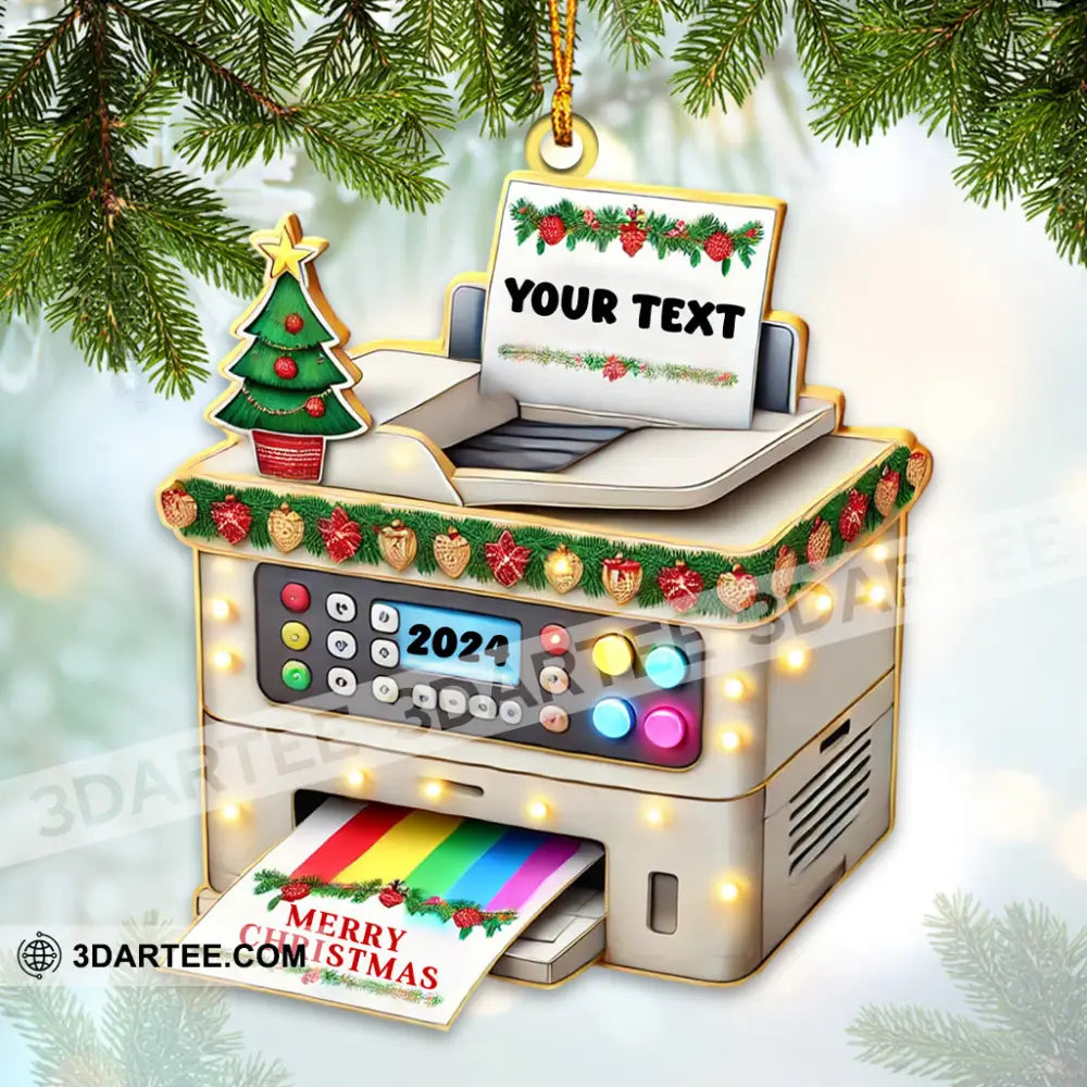 Christmas Fax Machine Home Decor Christmas Ornament Personalized Ornament Ornament