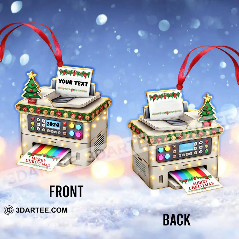 Christmas Fax Machine Home Decor Christmas Ornament Personalized Ornament Ornament