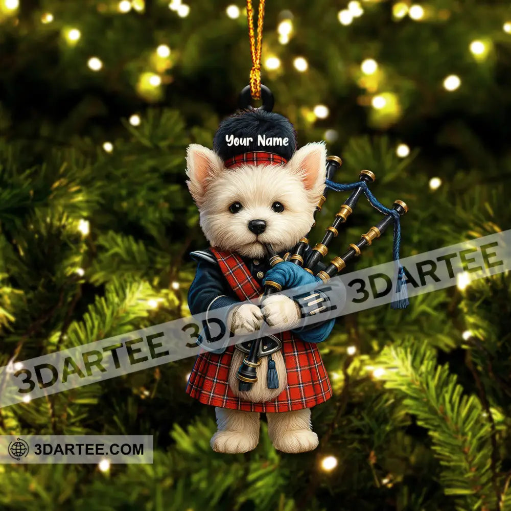 Christmas Funny West Highland Terrier Home Decor Christmas Ornament Personalized Ornament Ornament