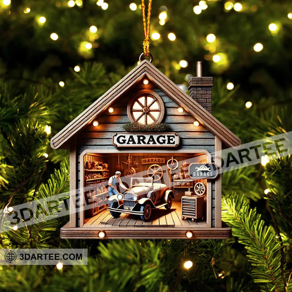 Christmas Garage Home Decor Christmas Ornament Personalized Ornament Ornament