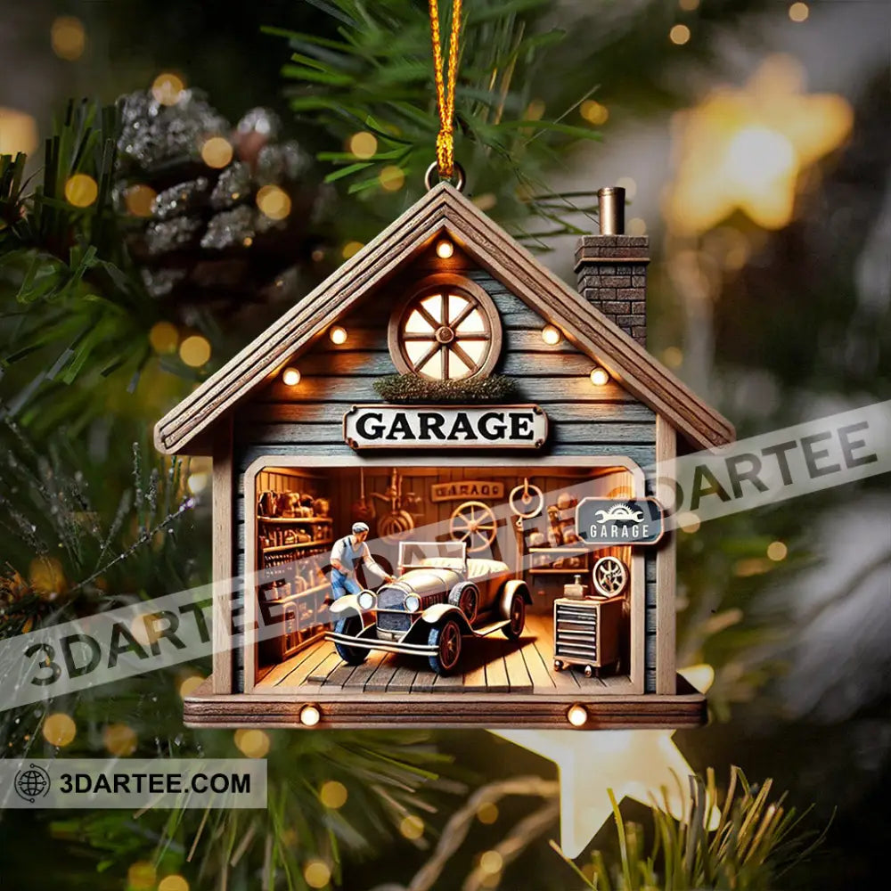Christmas Garage Home Decor Christmas Ornament Personalized Ornament Ornament
