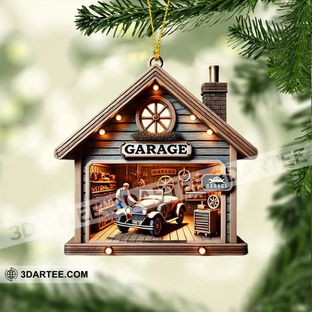 Christmas Garage Home Decor Christmas Ornament Personalized Ornament Ornament