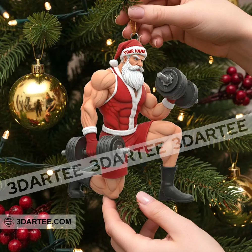 Christmas Gymer Santa Home Decor Christmas Ornament Personalized Ornament Ornament