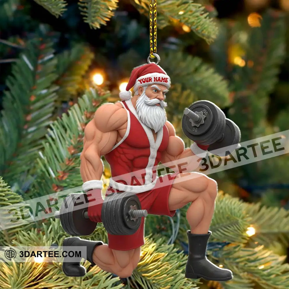 Christmas Gymer Santa Home Decor Christmas Ornament Personalized Ornament Ornament