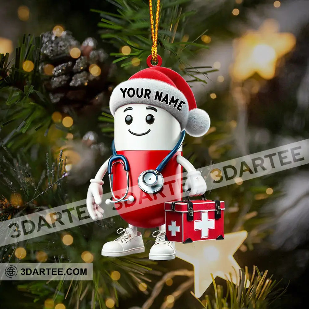 Christmas Healthcare Staff Home Decor Christmas Ornament Personalized Ornament 3.54’’ / 1 Ornament Ornament