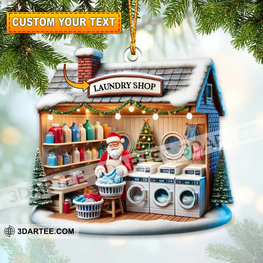 Christmas Laundry Shop Home Decor Christmas Ornament Personalized Ornament 3.54’’ / 1 Ornament Ornament