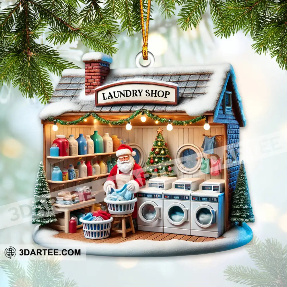 Christmas Laundry Shop Home Decor Christmas Ornament Personalized Ornament Ornament