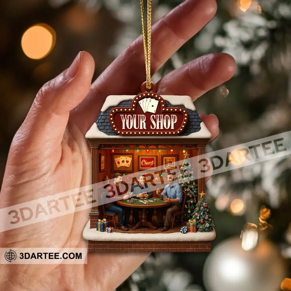 Christmas Poker Home Decor Christmas Ornament Personalized Ornament Ornament
