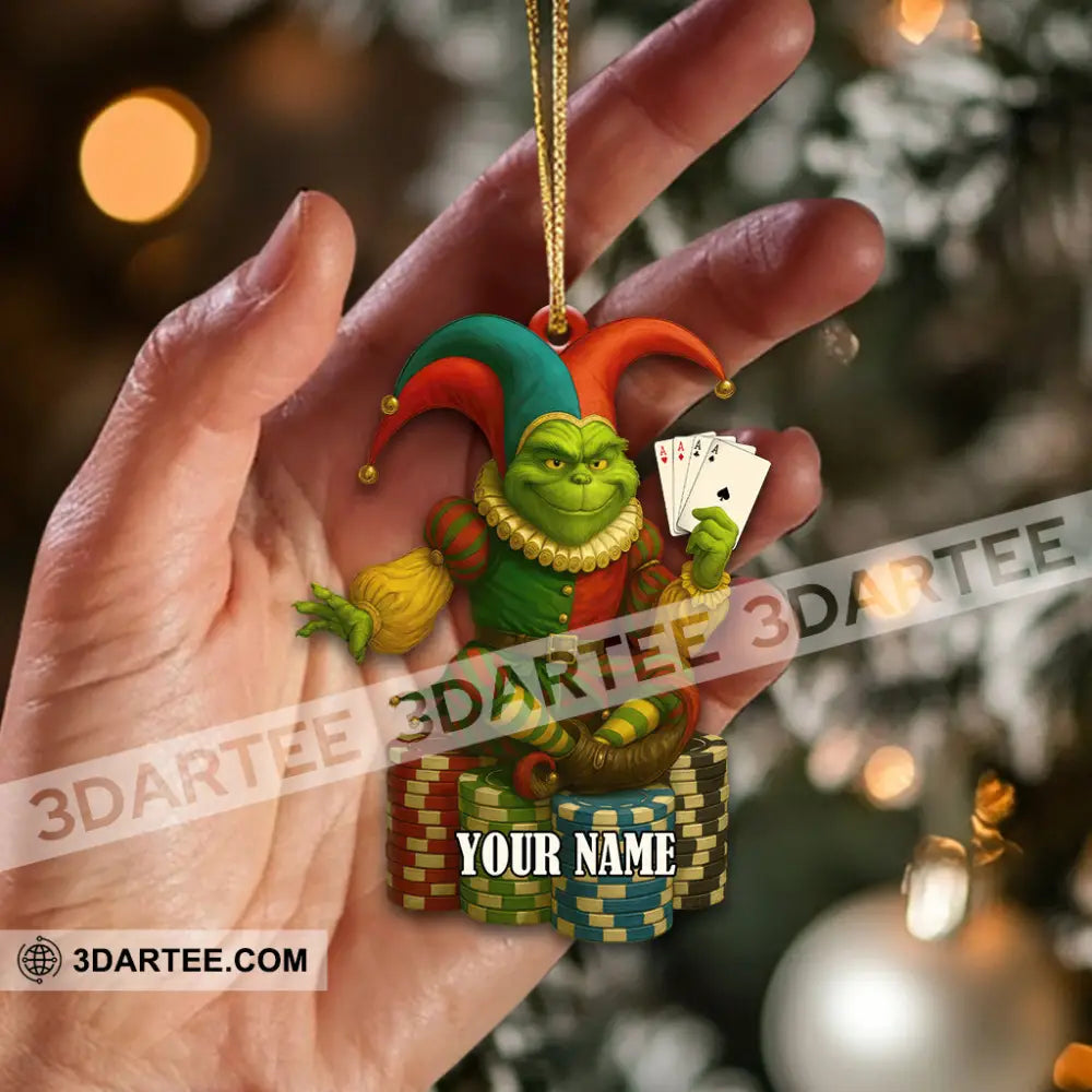 Christmas Poker Home Decor Christmas Ornament Personalized Ornament Ornament