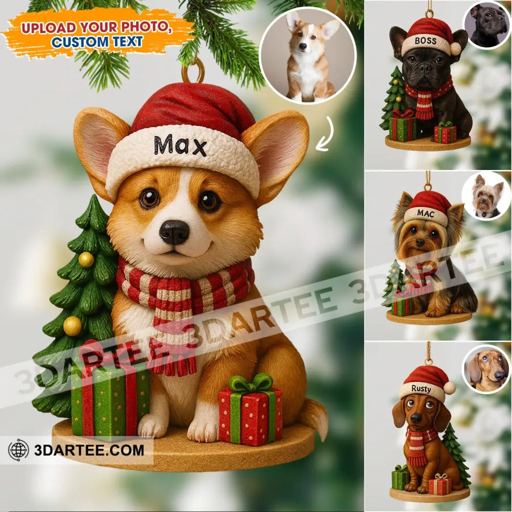 Christmas Tree And Pet Home Decor Christmas Ornament Personalized Ornament 3.54’’ / 1 Ornament Ornament