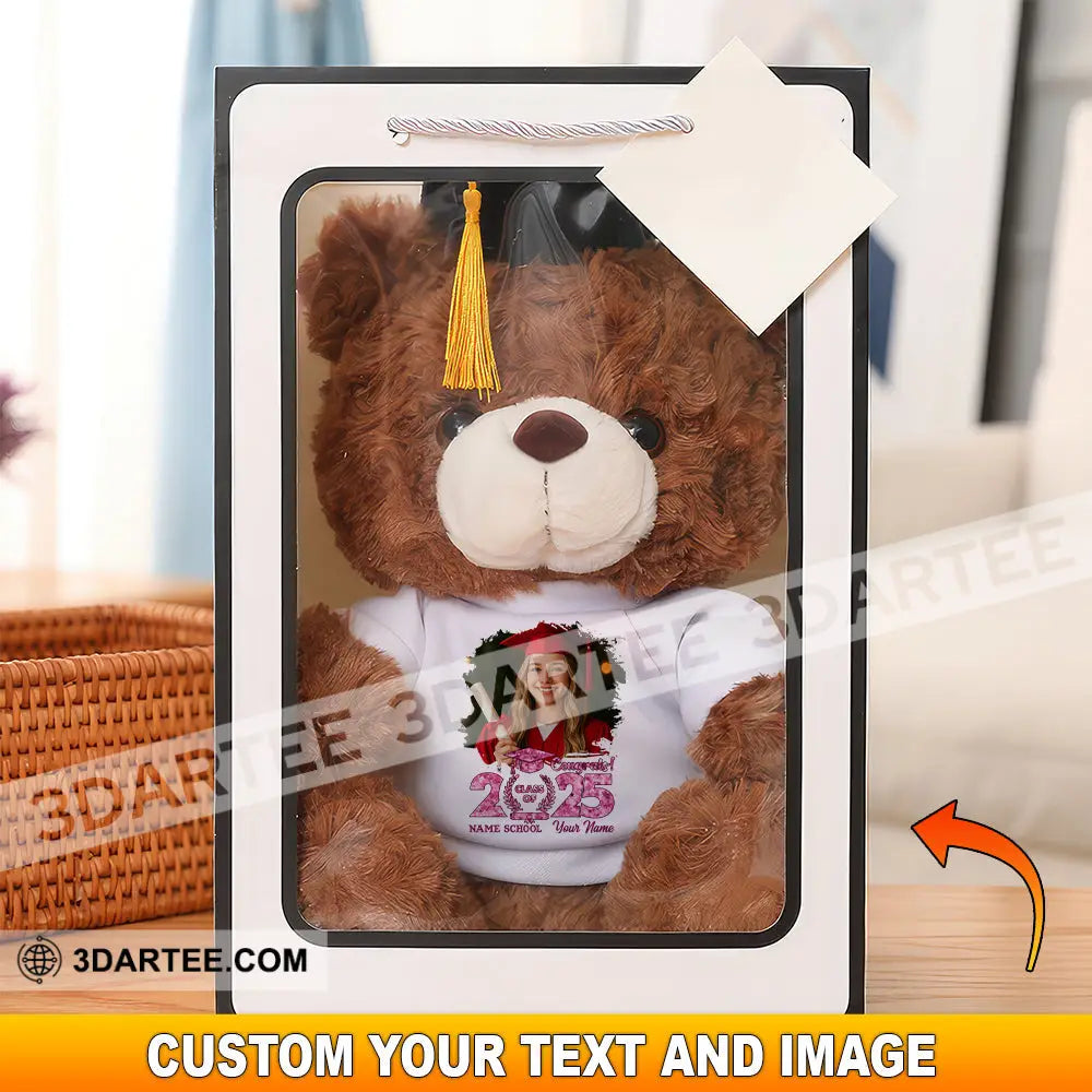 Congrats 2025 Graduate Gift For Graduation Personalized Graduate Teddy Bear Shirt Graduate Teddy Bear Shirt
