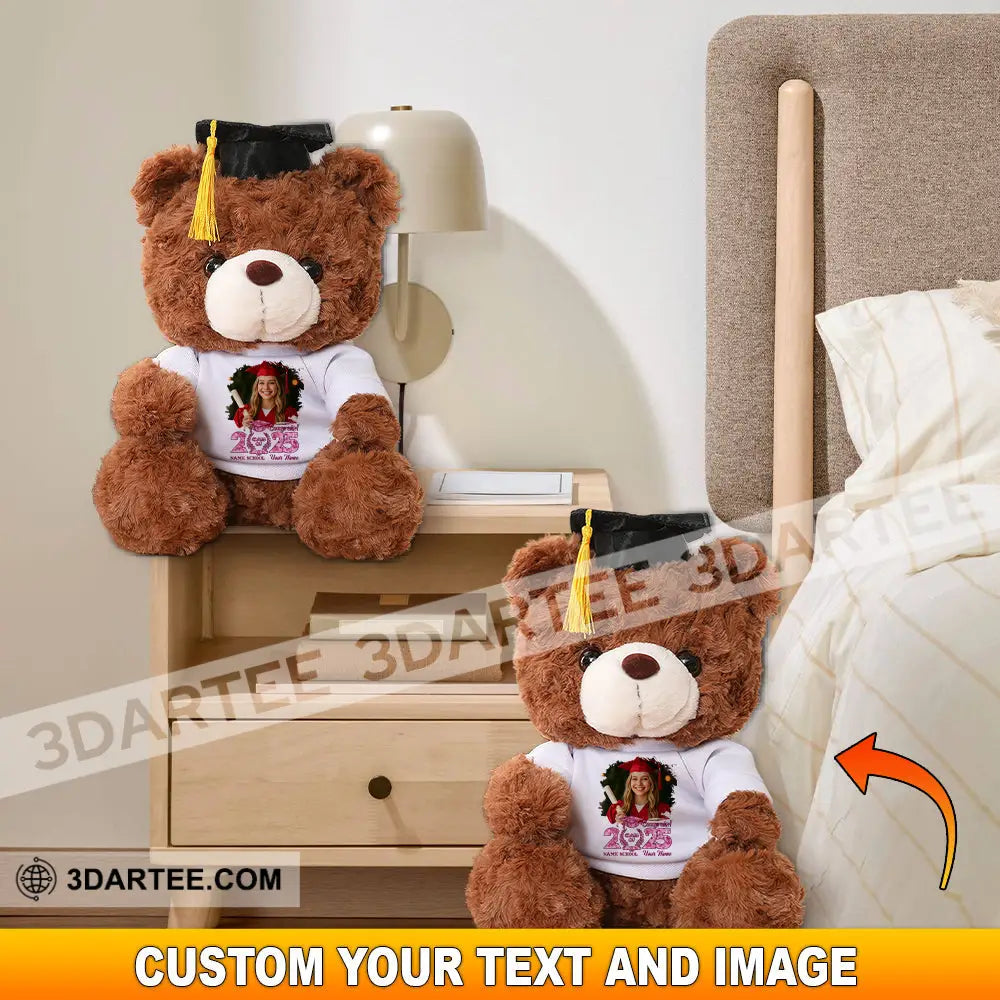 Congrats 2025 Graduate Gift For Graduation Personalized Graduate Teddy Bear Shirt Graduate Teddy Bear Shirt