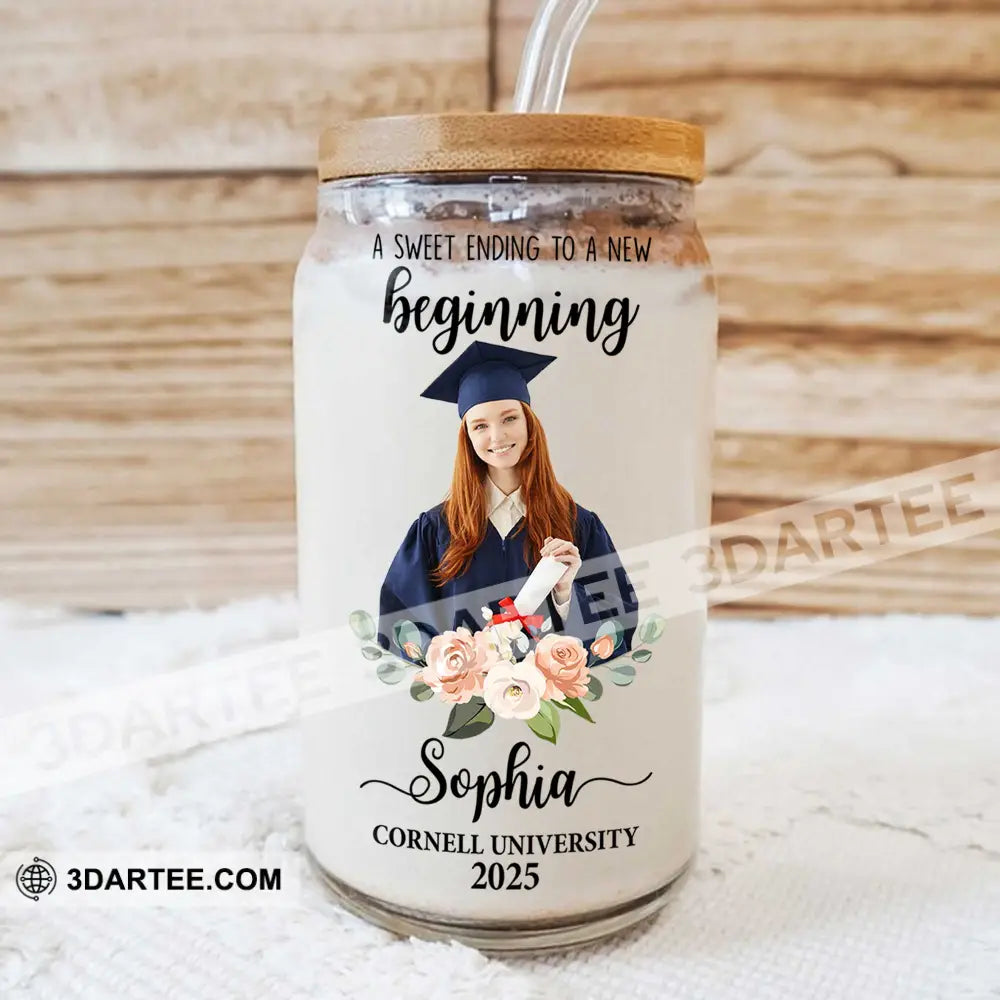 Congrats Graduation Gift For Graduation Personalized Glass Bottle Frosted Bottle Bottle