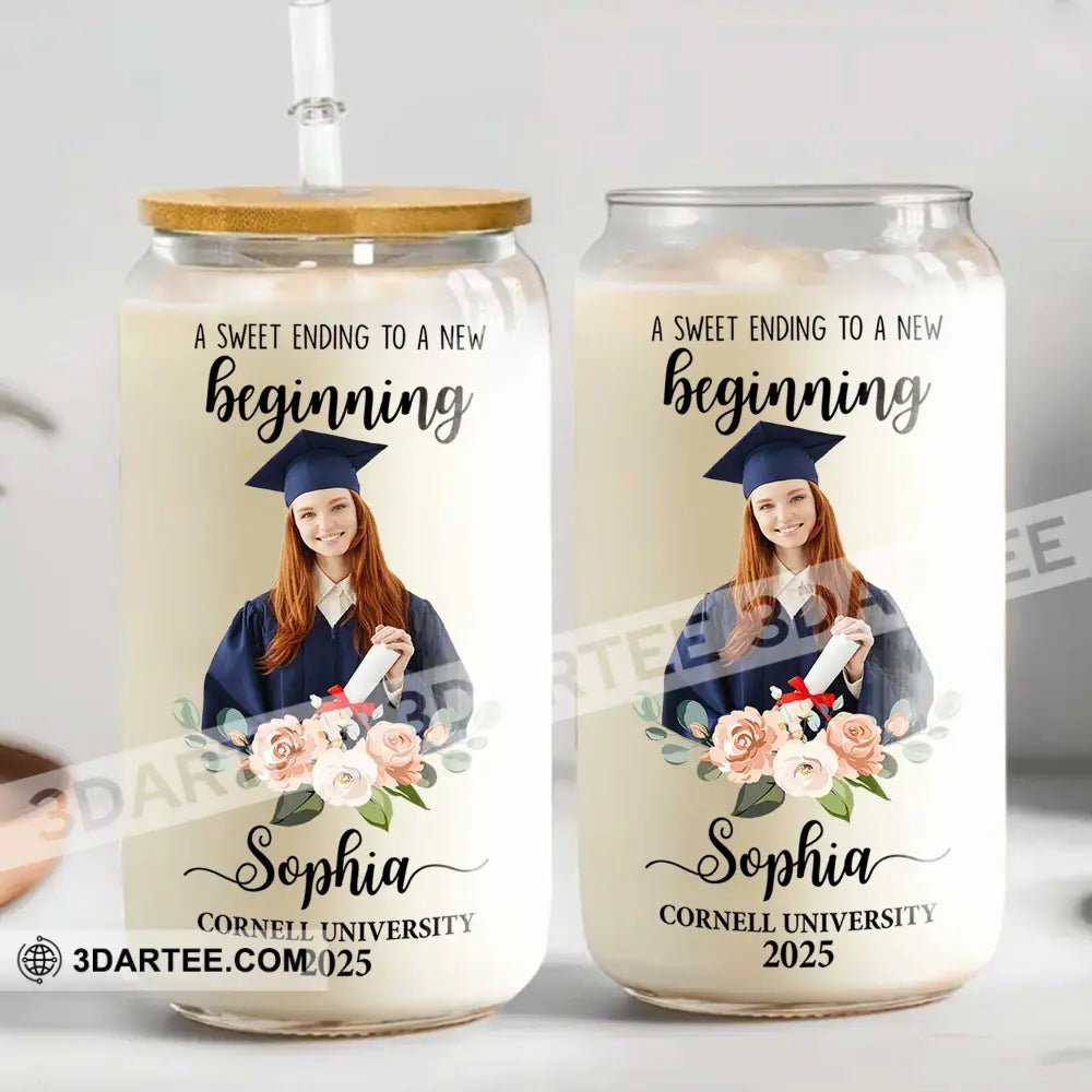 Congrats Graduation Gift For Graduation Personalized Glass Bottle Frosted Bottle Bottle