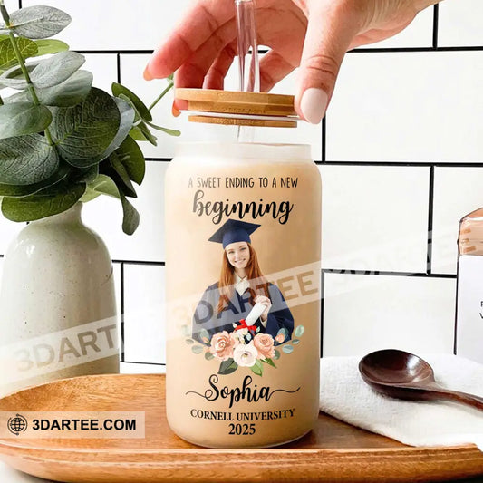 Congrats Graduation Gift For Graduation Personalized Glass Bottle Frosted Bottle Bottle