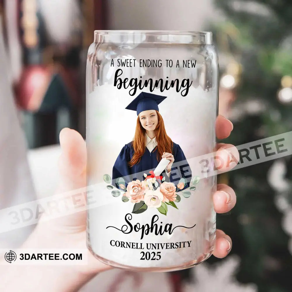 Congrats Graduation Gift For Graduation Personalized Glass Bottle Frosted Bottle Bottle