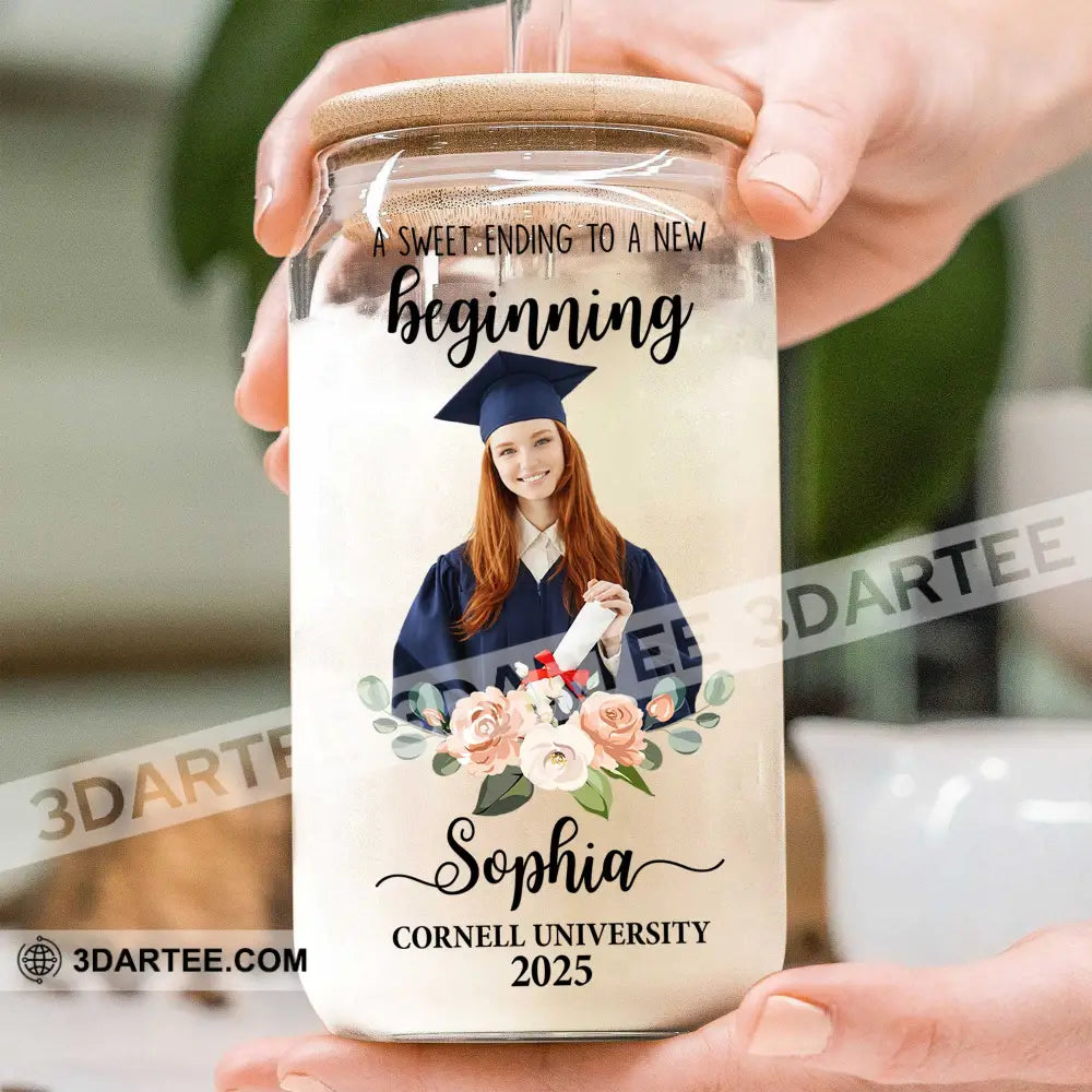 Congrats Graduation Gift For Graduation Personalized Glass Bottle Frosted Bottle Bottle