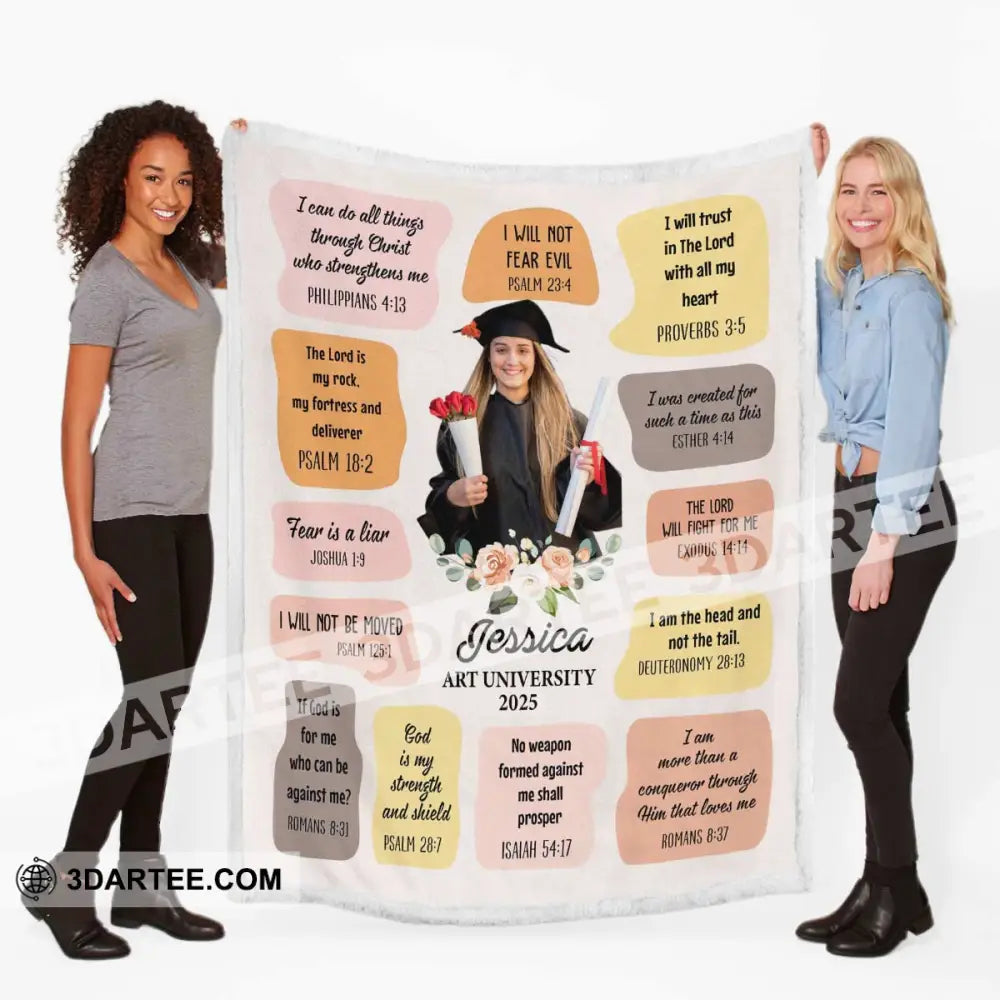 Congrats Graduation Personalized Fleece Blanket Gift For Graduation Fleece Blanket
