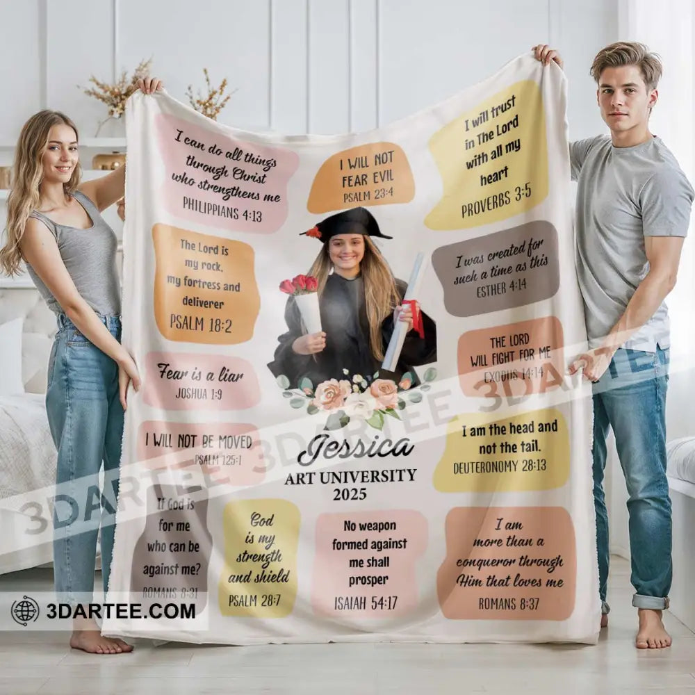 Congrats Graduation Personalized Fleece Blanket Gift For Graduation Fleece Blanket