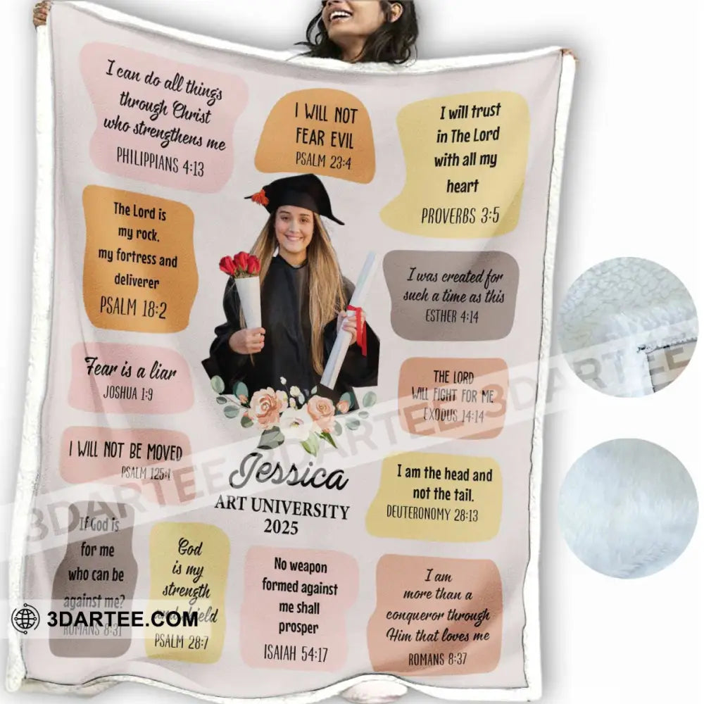 Congrats Graduation Personalized Fleece Blanket Gift For Graduation Fleece Blanket