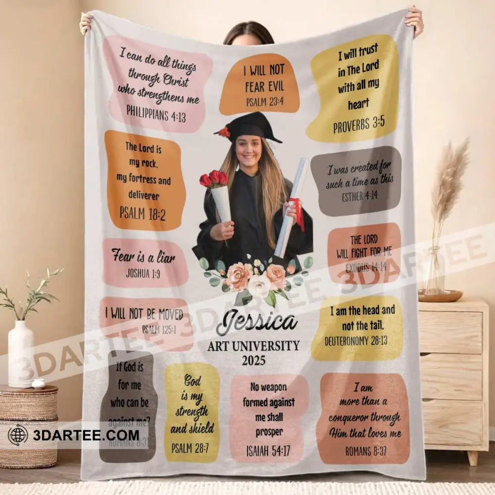 Congrats Graduation Personalized Fleece Blanket Gift For Graduation Fleece Blanket
