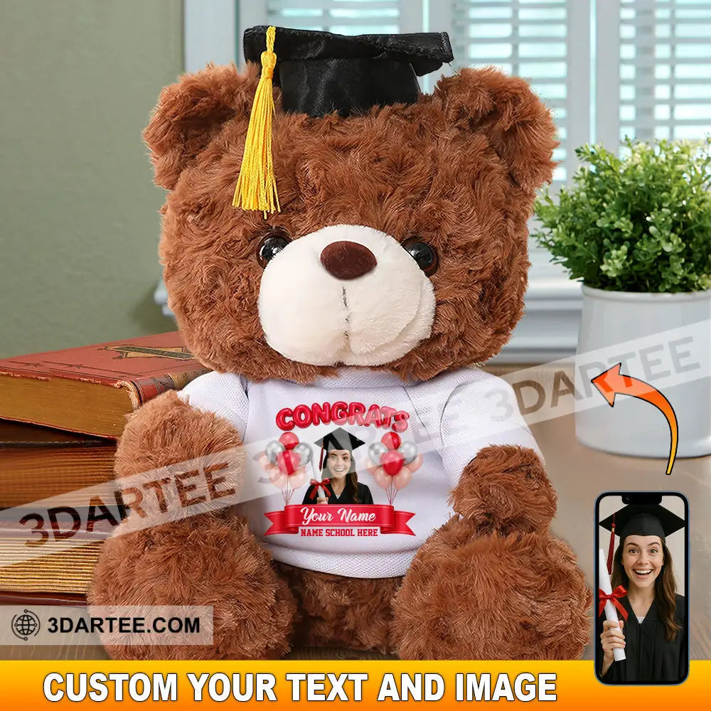 Congratulation Class Of 2025 Gift For Graduation Personalized Graduate Teddy Bear Shirt Graduate Teddy Bear Shirt