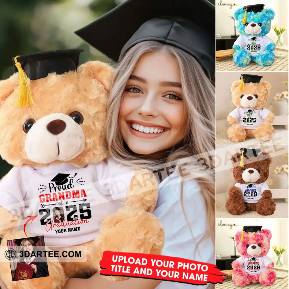 Congratulation Class Of 2025 Gift For Graduation Personalized Graduate Teddy Bear Shirt Beige / 9’’ / Yes Graduate