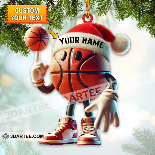 Cool Basketball Christmas Ornament Personalized Ornament 3.54’’ / 1 Ornament Ornament