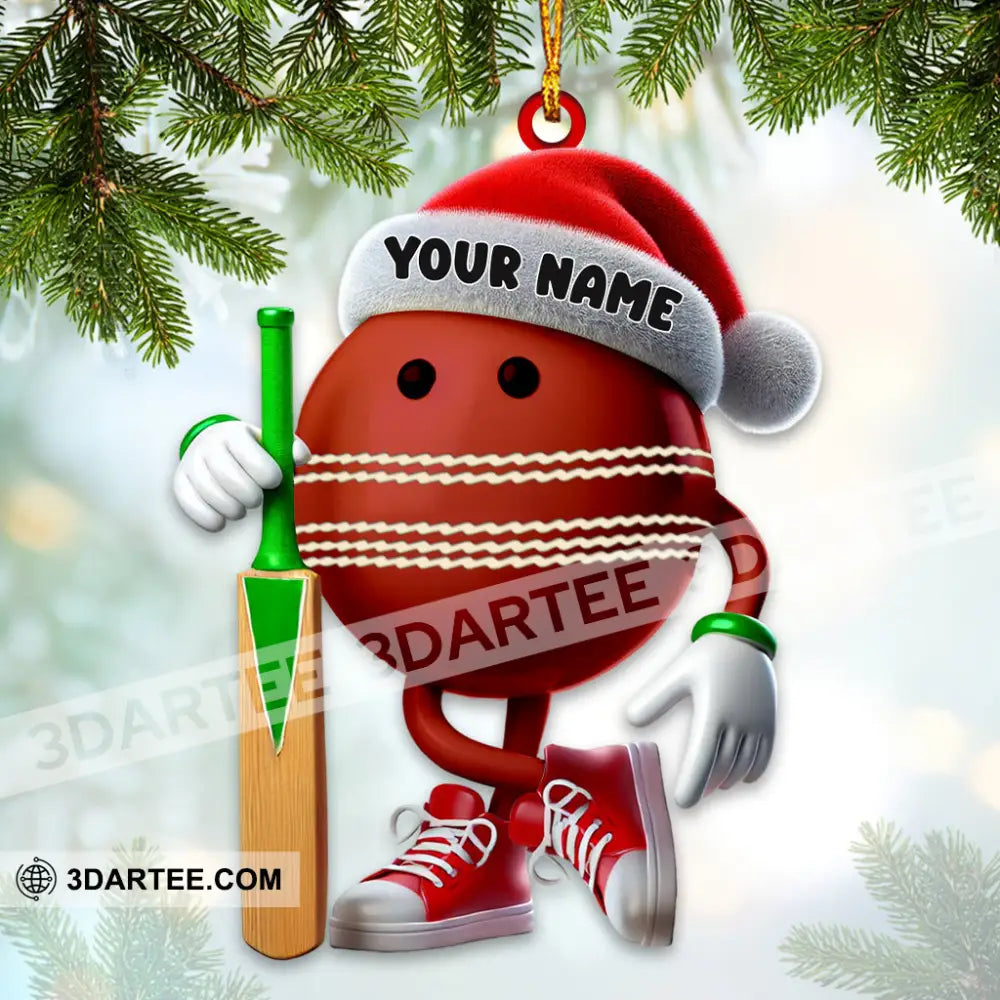 Cricket Ball Christmas Ornament Personalized Ornament Ornament