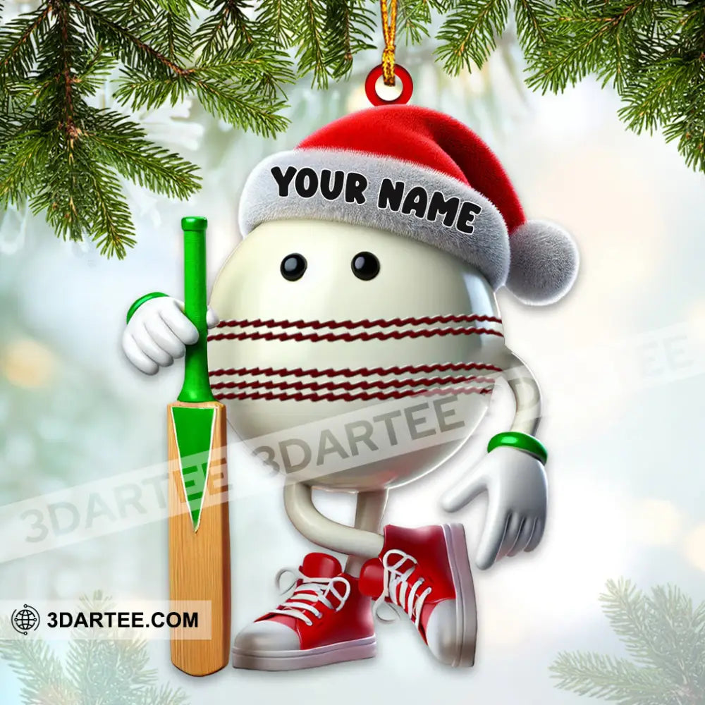 Cricket Ball Christmas Ornament Personalized Ornament Ornament