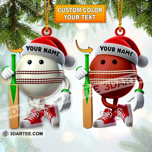 Cricket Ball Christmas Ornament Personalized Ornament 3.54’’ / 1 Ornament Ornament