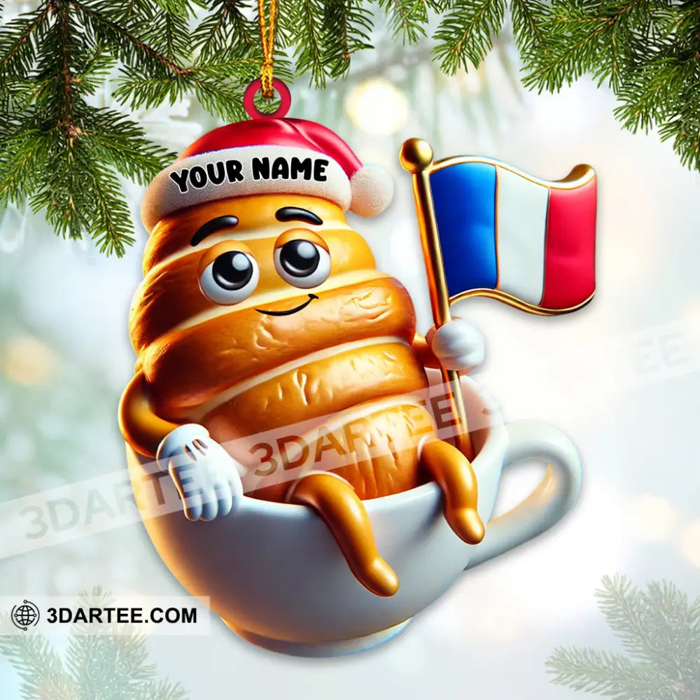 Croissant Christmas Ornament Personalized Ornament Ornament