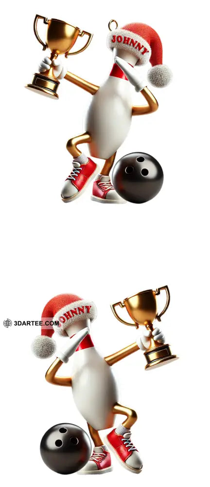 Custom Name Bowling Christmas Ornament Gift