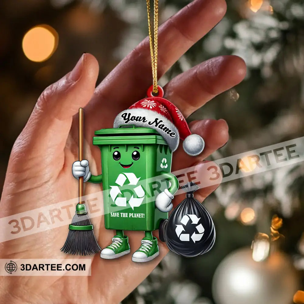 Custom Name Cleaner Ornament Save The Planet
