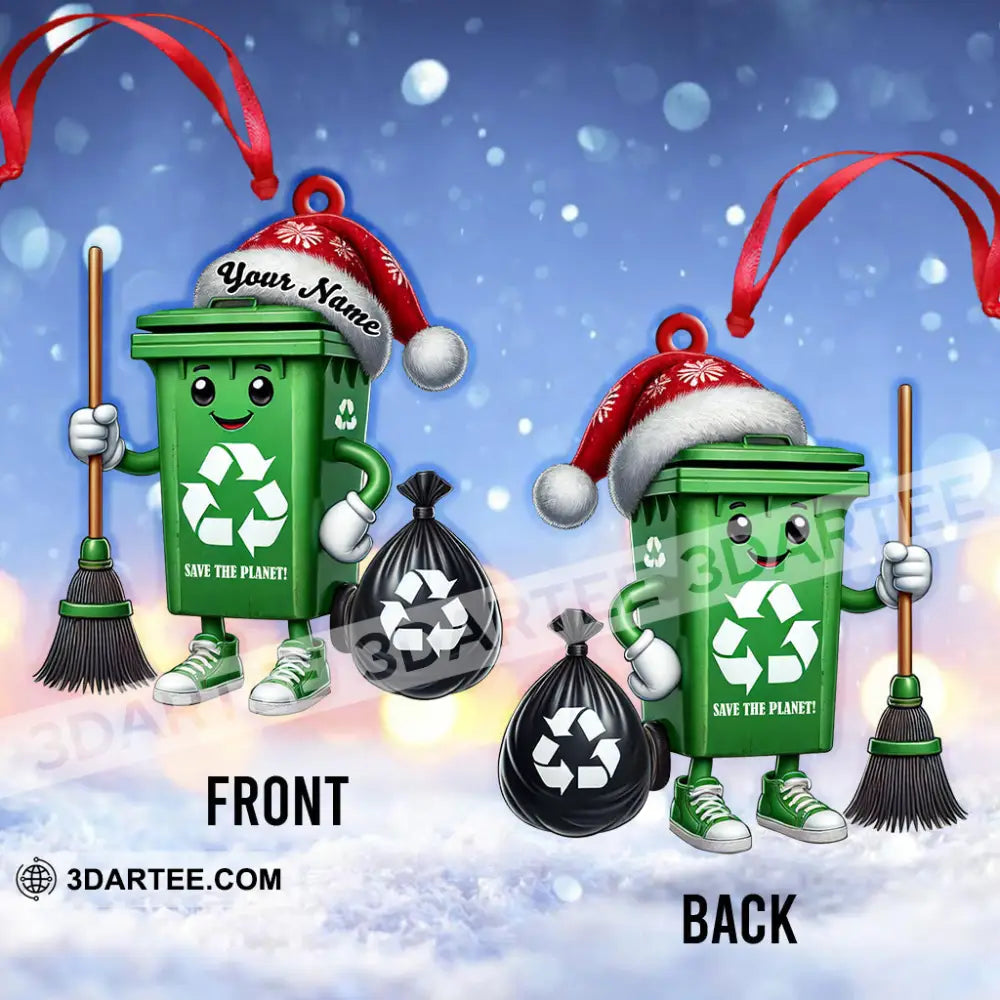 Custom Name Cleaner Ornament Save The Planet